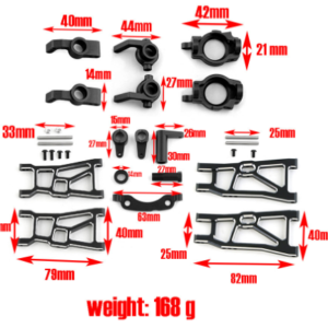 Full Aluminum Upgrade Kit Compatible with ZD Racing DBX-10 Desert Off-Road Truck