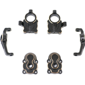 Brass Gear Cover C Hub and Steering Knuckle Set Compatible with FMS FCX24
