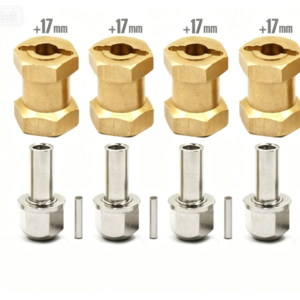 12mm Brass Extended Wheel Hex Coupler Compatible with CC-01 / SCX10 Crawler Models