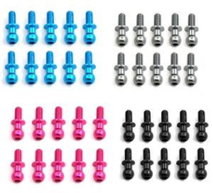M3 Ball Stud and Shock Ball End Set Compatible with Tamiya TT-01 / TT-02 / Sakura D5