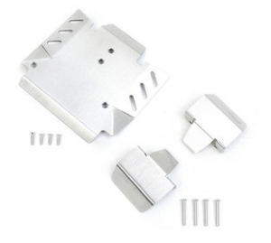 Stainless Steel Chassis Skid Plate Set Compatible with Axial RBX10 Ryft