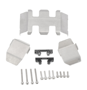 Stainless Steel Chassis and Axle Armor Set Compatible with SCX24