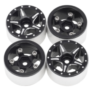 Aluminum Beadlock Wheel Set Compatible with SCX24 - Star Style