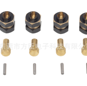 Brass Extended Wheel Hex Coupler Set 4mm Black Gold Compatible with SCX24