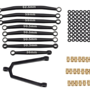Full Link Rod and Steering Link Set Compatible with SCX24 B-17 / C10 / Jeep