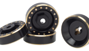 Brass Wheel Hex Weight Set 6mm Black Gold Compatible with SCX24