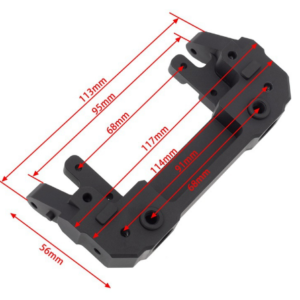 Front and Rear Bumper Mount Set Compatible with Axial SCX6 Jeep JLU