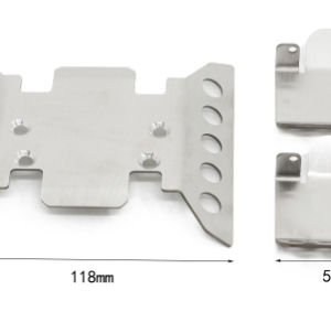 Stainless Steel Axle and Chassis Guard Set Compatible with Axial SCX6